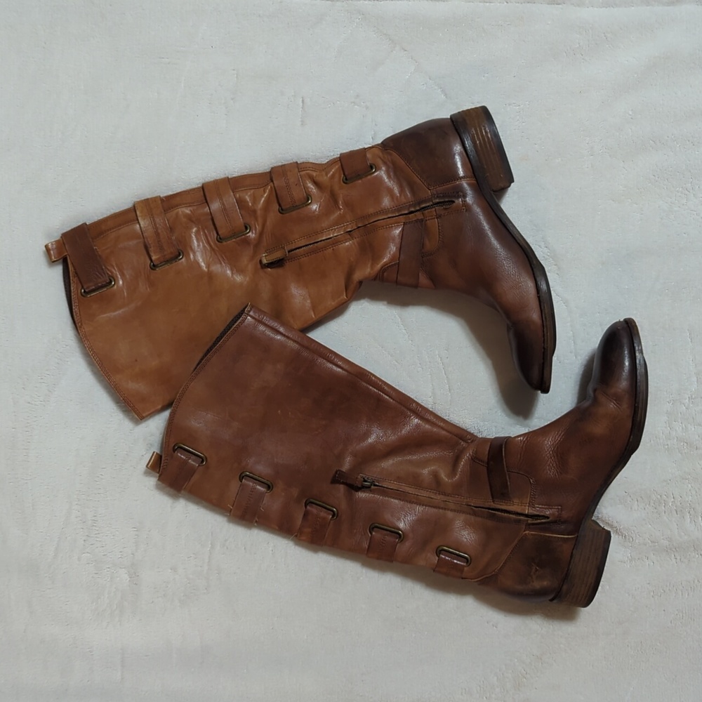 Arturo Chiang Leather Boots 8.5 - Picture 2 of 10